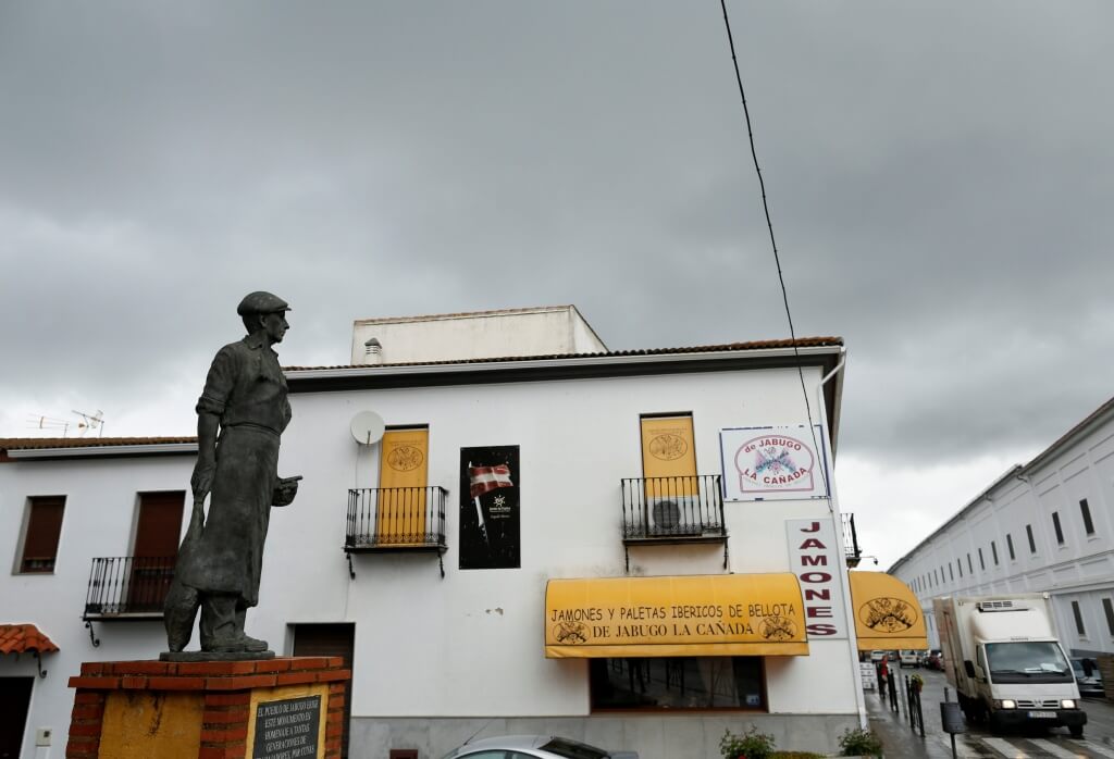 Iberian ham legs store is seen in Jabugo, southern Spain May 12, 2016. REUTERS/Marcelo del Pozo