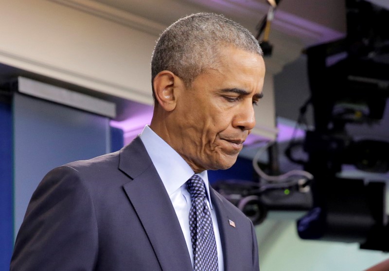U.S. President Barack Obama speaks about the worst mass shooting in U.S. history that took place in Orlando, Florida, at the White House in Washington, U.S., June 12, 2016.  REUTERS/Joshua Roberts