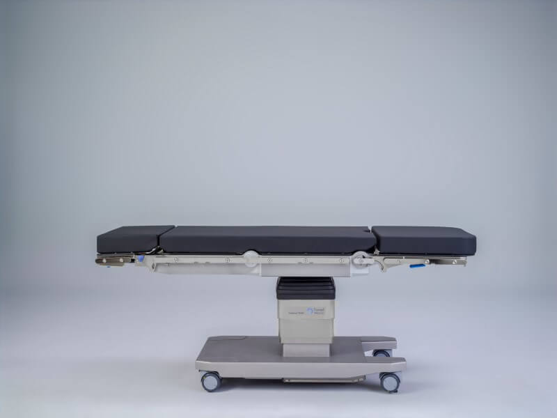 The integrated operating table, introduced earlier this year, engineered to move in sync with the da Vinci robot, allowing the surgeon to find the best working angle without the need to stop and reposition the robot's arms is shown in this image taken in Sunnyvale, California, U.S. in 2015. Courtesy Intuitive Surgical/Handout via REUTERS